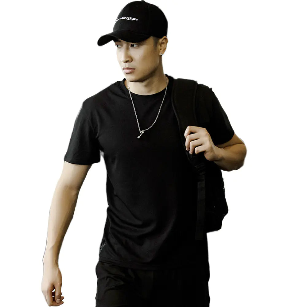 Men's Loose-Fit Summer Mesh Workout T-Shirt