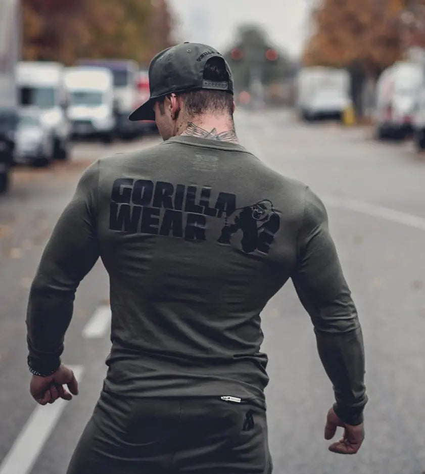 Men's Cotton Long Sleeve Workout T-Shirt (New Style)