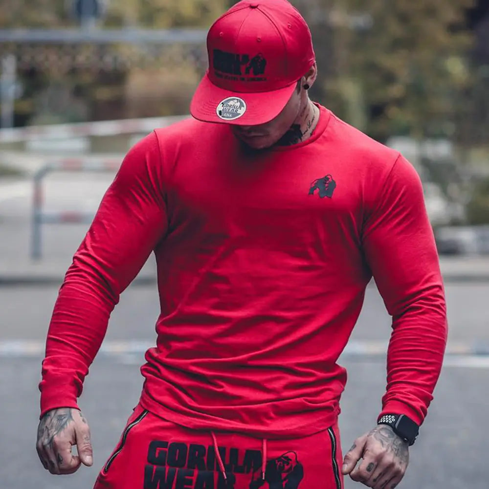 Men's Cotton Long Sleeve Workout T-Shirt (New Style)