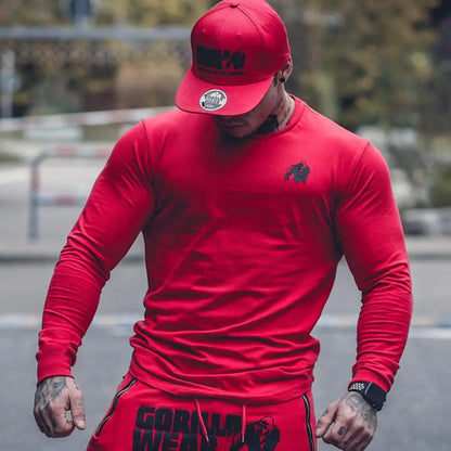 Men's Cotton Long Sleeve Workout T-Shirt (New Style)