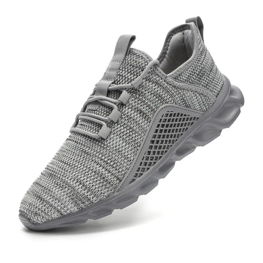 DLWKIPV Womens Running Shoes Breathable Casual Athletic Sneakers Lightweight Comfortable Slip On Gym Walking Tennis Sports Shoes Women Light_Gray Size US 8