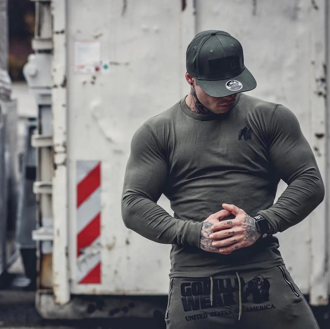 Men's Cotton Long Sleeve Workout T-Shirt (New Style)